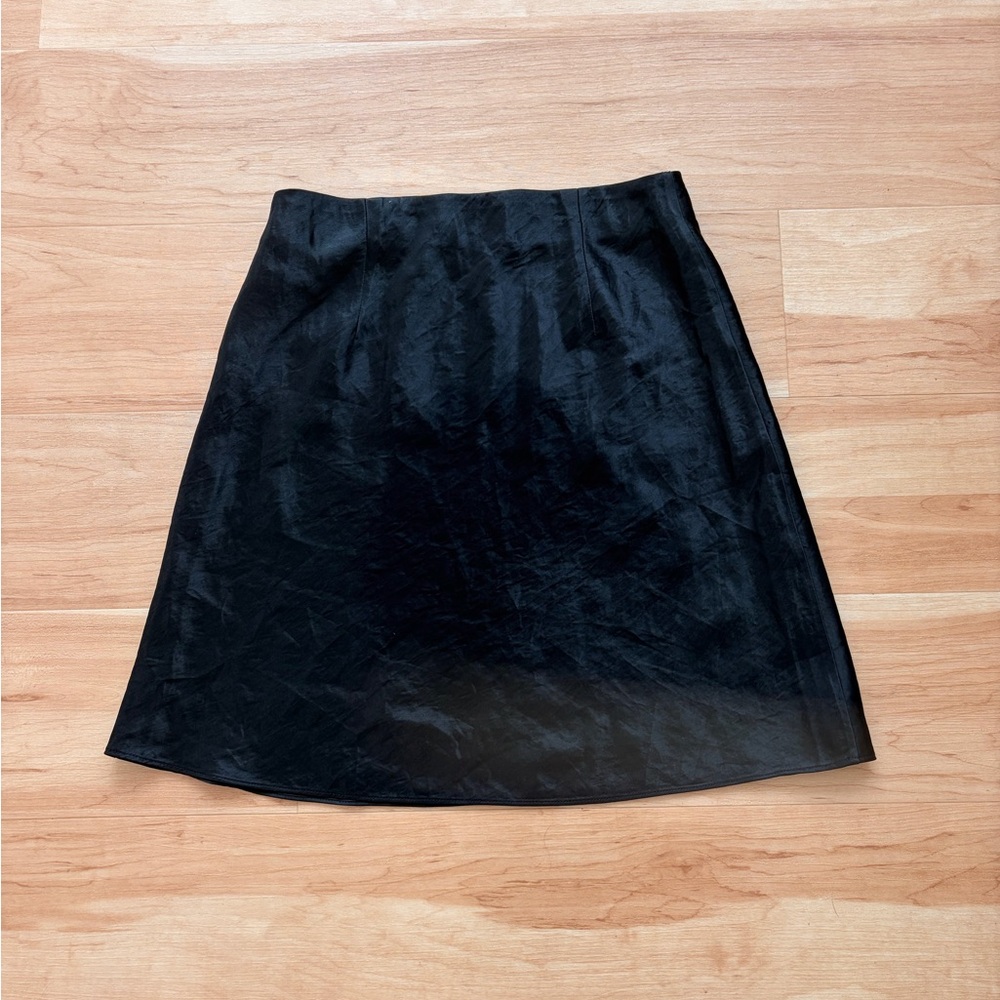 Babaton Black Slip Mini Skirt